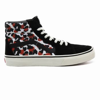 Férfi Vans Leopard Sk8-Hi Magasszárú Cipő VA1854263 Leopárd Fekete/Fehér